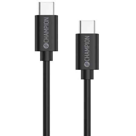 CHAMPION USB-C till USB-C kabel 60W 1m - Svart