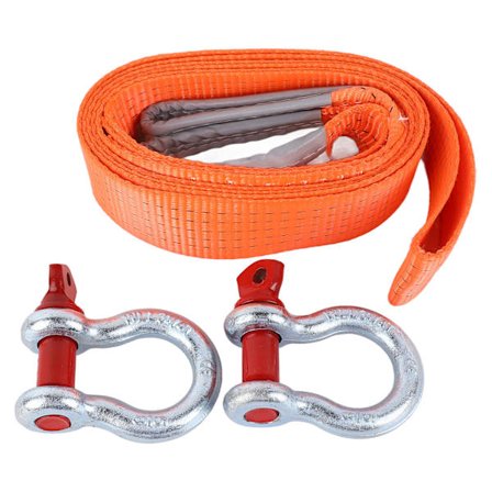 Kraftig Bugseringsstrop 6000 kg Kapacitet Forstærket Nødbugsering Reb til Bil Lastbil ATV SUV 4m