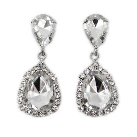 Eksklusive øredobber Sølv diamant glitter