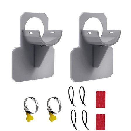 Slanghållare för pool, 2 st, slanghållare för poolvatten, 3,8 cm slanghållare för pool (grå)