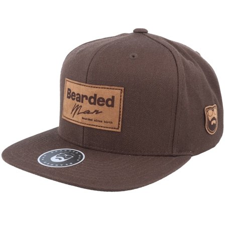 Bearded Man - Marrone snapback Cappellino - Bearded Since Birth Patch Brown Snapback @ Hatstore