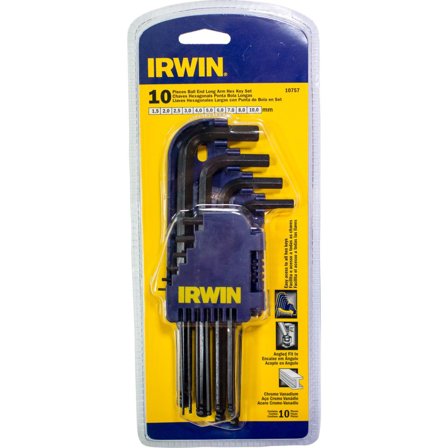 Irwin T10757 Insexnyckel 10 nycklar, 1,5-8 mm, Skruva