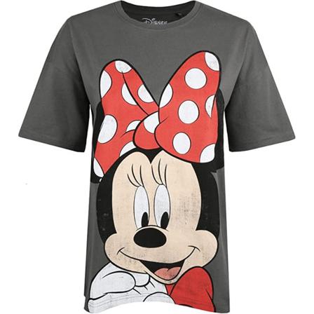 Disney Dam/dam Minnie Mouse Smile T-shirt L Grafit/röd/