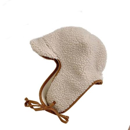 Flicka Bomber Cap Fluffig Fur Hat KHAKI