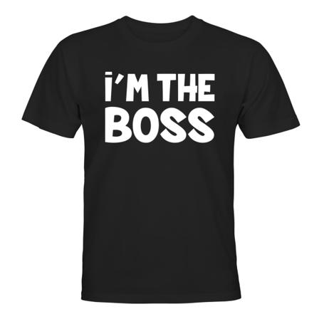 Im The Boss - T-SHIRT - HERRE Svart - 4XL