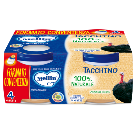 Mellin Omogeneizzato Tacchino 4x800g