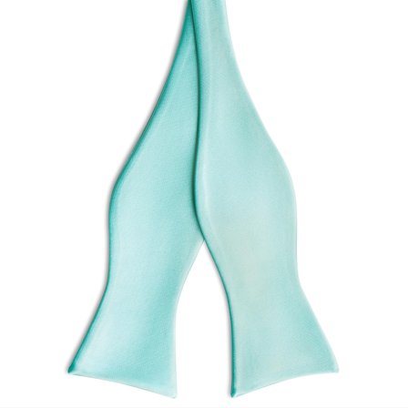 Papillon da annodare satinato celeste per uomini - Papillon da annodare