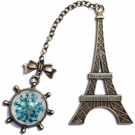 Lysande Paris Tower Metall Bokmärke Retro Lysande Student Cultu