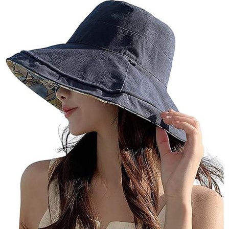 Solhatt - dubbelsidig, stor brättdesign - solskydd & andningsbar