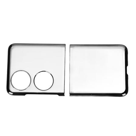 Taitettava matkapuhelimen suojakotelo, sähköpinnoitettu PC-puhelimen kansi Huawei P50 Pocket -matkapuhelimelle, musta