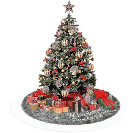 Julgranstäcke Rund Päls, Julgranstäcken, Julgranstäcke Rund, Rund Filt Julgranstäcke, Julgranskjort Korg, Jul