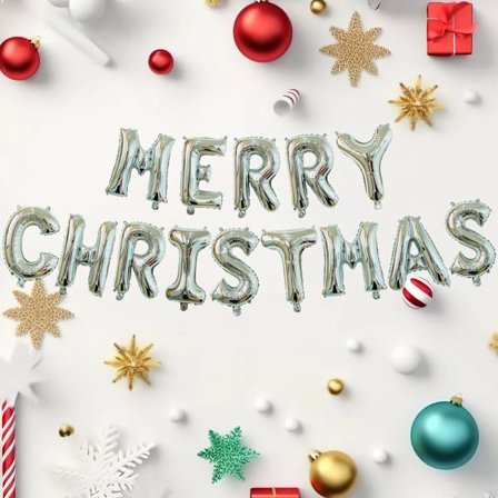 14 st/set 16 tum Glad Jul Bokstavsform Folieballonger Juldekorationer för Hem Butik Navidad 2026 Partydekoration