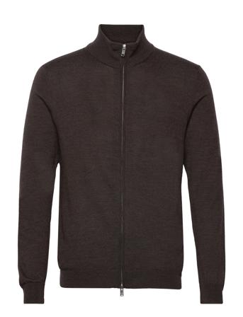 Mamason Knitwear Full Zip Jumpers Brun Matinique*Betinget Tilbud