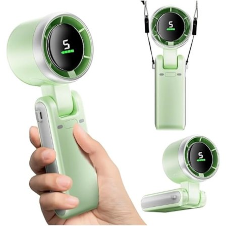 Bærbar Håndholdt Turbovifte, 5-Hastighets Sammenleggbare Håndholdte Vifter, Oppladbare Elektriske Høyhastighets Småvifter