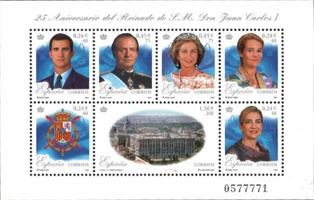 Spanien - Den Kongelige familie - Postfrisk miniark
