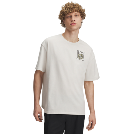 T-shirts Under Armour OS Hoops Courtside T-shirt Hvid - Bodyman.dk