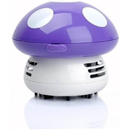 Söpö mini-sieni pöytä pöytä pölyn kädessä pidettävä imuri