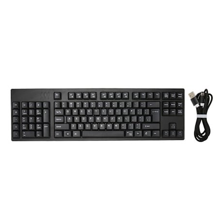 Venstrehåndet tastatur 109 taster Mikro USB ergonomisk layout Plug and Play kontortastatur til forretningsregnskab Designer