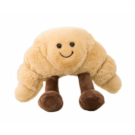 23CM Kreativ Simulering Smiley Croissant Plys Legetøj Fest Dekorationer Appease Dukke Valentinsdag Gave Børnedag Gave (1 Stykke)