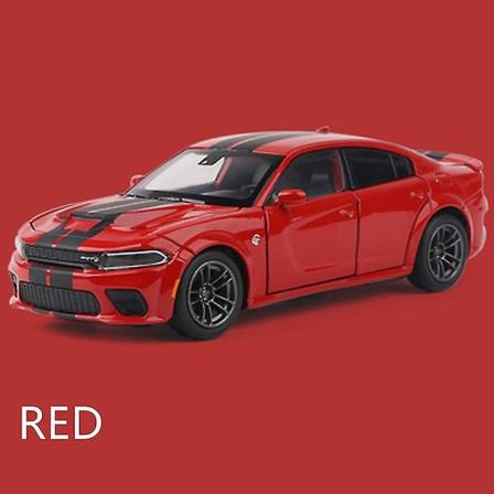 1:32 Dodge Challenger Srt Legering Sportsbil Modell Diecast & Leke Metall Muskelbil Modell Simulering Lyd Og Lys Barnegaver Hellcat Red