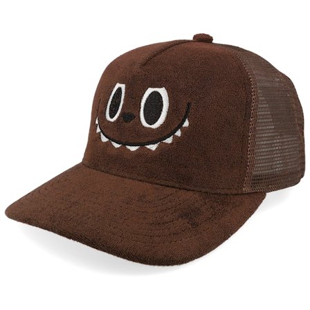 Iconic - Braun trucker Cap - Little Monster Terry Dark Brown A-frame Trucker @ Hatstore