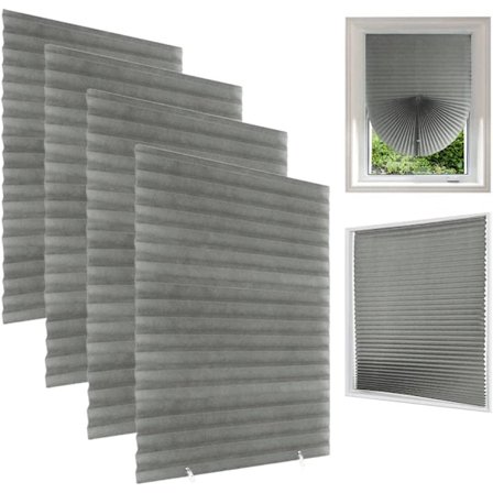 Toimistohuoneen ikkuna täysin pimentävät verhot itseliimautuvat laskosverhot leikattavat kannettavat rullaverhot grey_tfrf