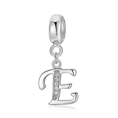 925 Sterling Sølv Charms Bogstav Alfabet A-z Vedhæng Perler Passer Pandora Armbånd Halskæder Diy Smykker Til Kvinder E