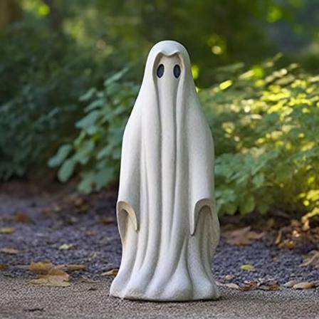 Søt Halloween-spøkelses-pynt, Spøkelsesfigur, Spøkelsesstatue-dekorasjon, Resin Spøkelses-Halloween-statue-figur, Halloween-borddekorpynt (B)