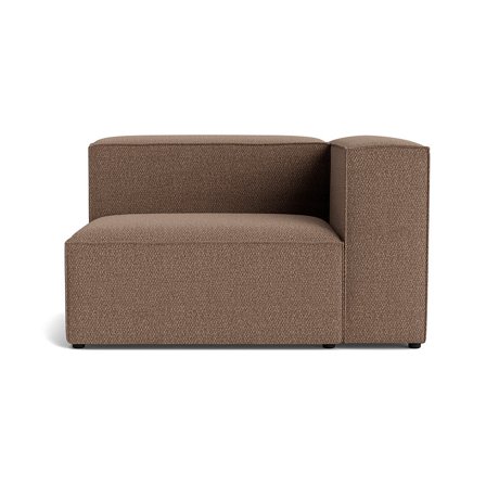 Lissabon XL Højrevendt Hjørnemodul - Nordic Brun Sofa - 130x100x72cm - Holdbar Kvalitetsstof Modulsofa med Krydsfiner og Mange Lag Skum