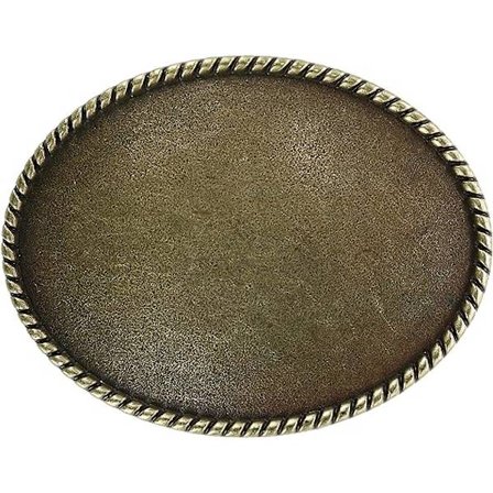 Blank Oval Bæltespænde med Kantdetaljer
