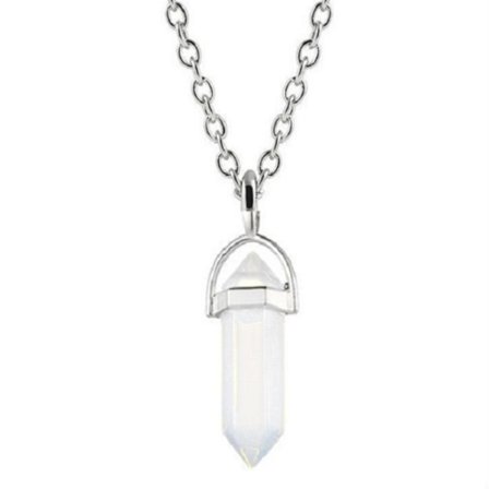 Halsband Bergskristall LÅNG kedja Healing New Age