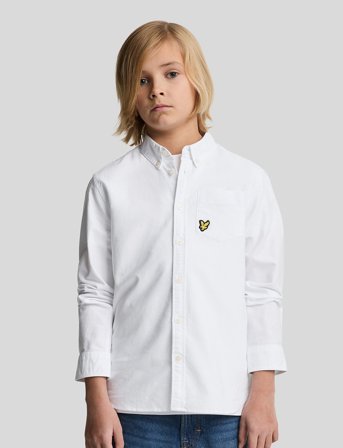 Lyle & Scott Oxford Shirt - White - 128-134