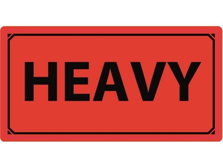 Varningsetikett HEAVY 1000/rl - Lyreco - Emballage och lagerutrustning - Etiketter och godsmärkning - Varningsetiketter