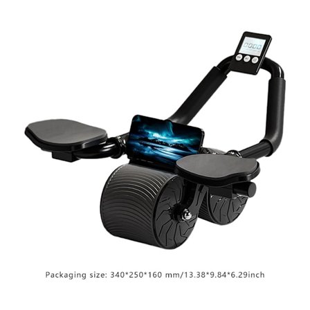 Magrulle med timer Magmuskler Fitness Hjulträning Bantning Bodybuilding Abs Roller Wheel Magträningsutrustning