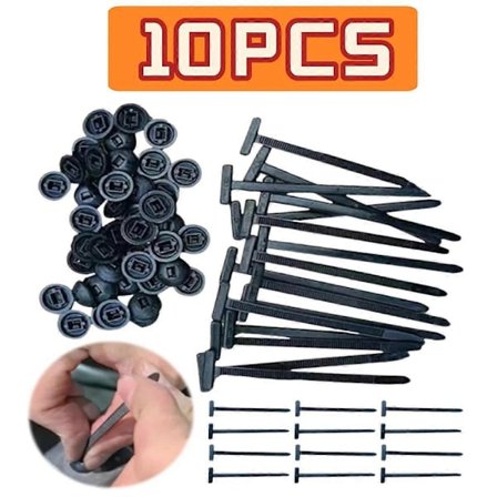 100 stk. Universal kabelbuntspenne i nylon, kraftig selvlåsende stripsholder med pinne og knapp, multifunksjonelt kabelbuntverktøy for daglig 