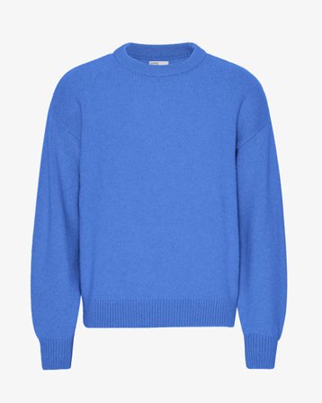 Oversized Merino Wool Crew - Pacific Blue - Male - L