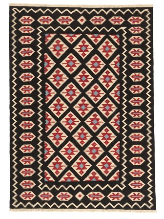 Kilim Qashqai Rug Hand Woven 178X248 Black/Brown Persia