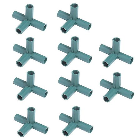 10 kpl Kasvihuoneen runko liittimet Kasvi tuet Puutarhanhoito Kehysrakennus Liittimet 11mm Muovi 3/4 Tie Kulma