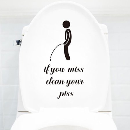 WC-hymiötarra, hauska kylpyhuoneen ja keittiön seinätarra, WC-istuimen tarra, seinätaide, DIY-seinämaalaus (jos kaipaat 15 * 30 cm)