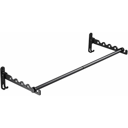 Seinälle kiinnitettävä vaatetanko, taitettava seinäkiinnitteinen vaatetanko, metallivaatetanko, pyykkiteline makuuhuoneeseen kylpyhuoneeseen, 80 cm 