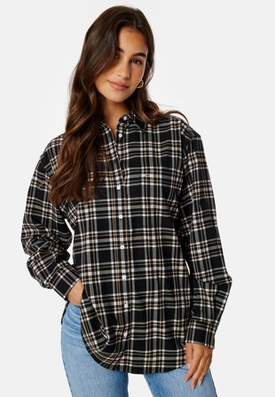 TOMMY JEANS - Check Overshirt - 0GR Black Check - Kläder - - Bubbleroom