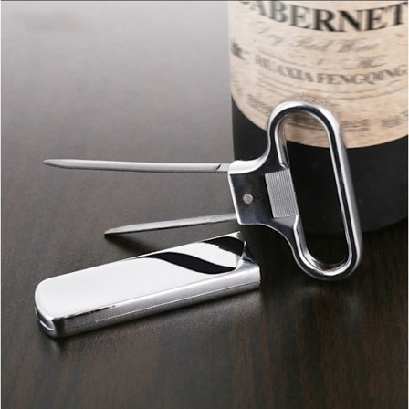 Sølv Bærbar Vintrekker Korkpumpe Serveringstrekker Verktøy P