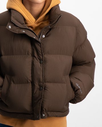 GANT CROPPED PUFFER JACKET Bruin Jassen Meisjes - Kids Brand Store
