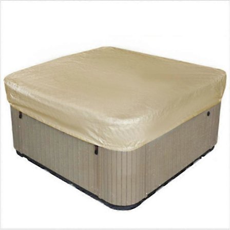 Fyrkantigt Vattentätt Utomhus Spa Polyester Varmbadskarskydd Beige (220*220*30cm) -Yx