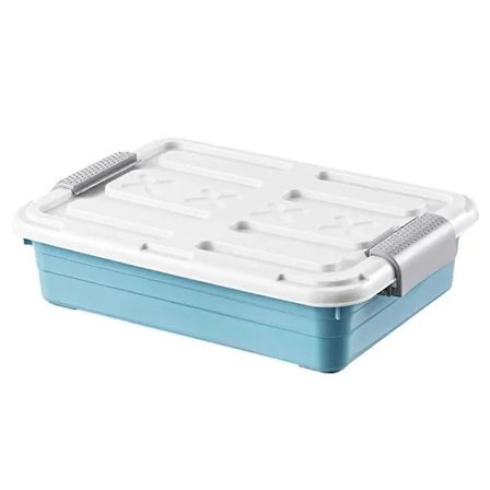 Oppbevaringsboks under sengen med vanntette hjul, plassbesparende løsning med stor kapasitet for hjemmeorganisering Blå