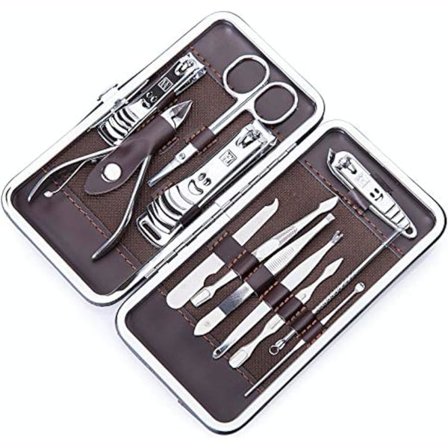 Neglepleie Manikyrsett - 12 deler - Pedikyr Negleklipper Negle C-X43-