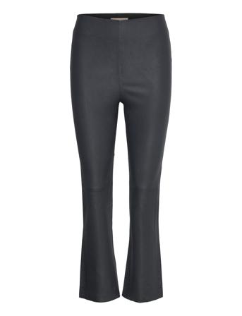 Mmsarina Stretch Leather Legging Bottoms Trousers Leather Leggings-Housut Black MOS MOSH