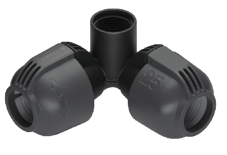 Gardena 2764-20 L-skarv vinklad, 25 mm x 3/4", inv. gänga, Skog, trädgård & rengöring