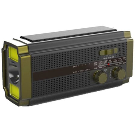 Milfech Solar Radio, AM/FM Crank Radio, Bærbar Nødradio med 5000 mAh