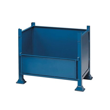 Steel pallet, half-drop side, 1000 kg load, 1220x915x760 mm, steel